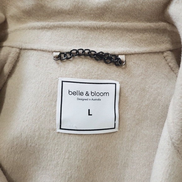 Unworn Belle & Bloom I'm Yours Wool Blend Peacoat in Pale Oat - Picture 6 of 8